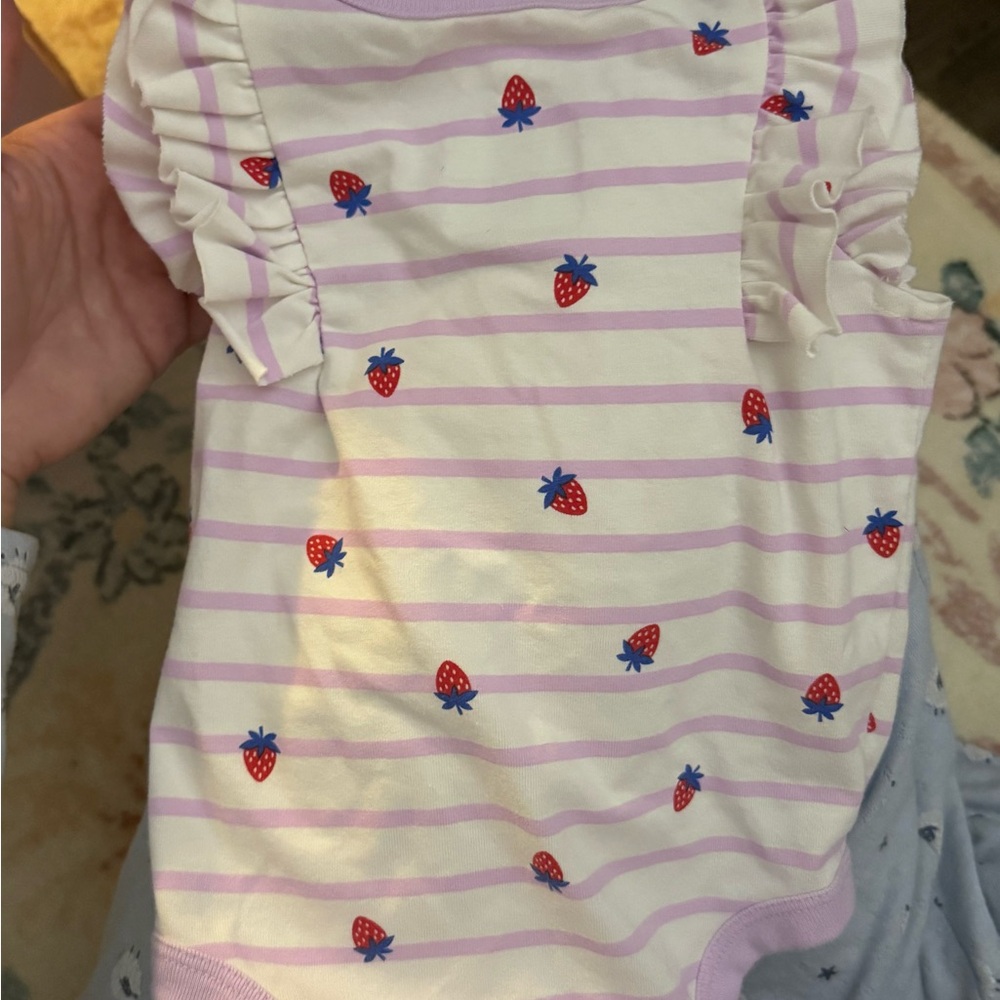 Cat & Jack Purple Striped Baby Onesie